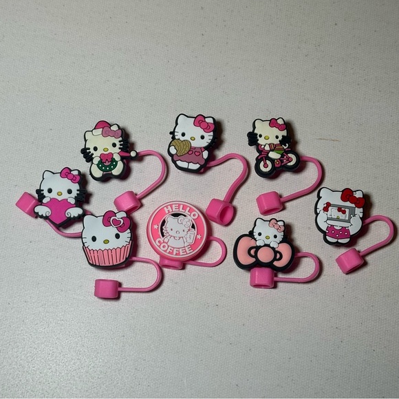 NEW BOUTIQUE SANRIO HELLO KITTY 8 Cute Design Straw Topper for Stanley Tumblers - Picture 1 of 8